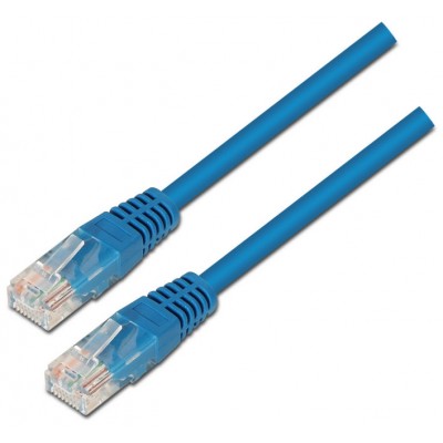 CABLE RED LATIGUILLO RJ45 CAT.5E UTP AWG24 AZUL 1.0M