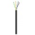 AISENS - CABLE DE RED EXTERIOR IMPERMEABLE RJ45 CAT.6 UTP RIGIDO CCA AWG23, NEGRO, 100M