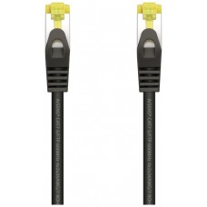 AISENS - CABLE DE RED LATIGUILLO RJ45 LSZH CAT.7 600 MHZ S/FTP PIMF AWG26, NEGRO, 0.5M