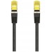AISENS - CABLE DE RED LATIGUILLO RJ45 LSZH CAT.7 600 MHZ S/FTP PIMF AWG26, NEGRO, 0.5M