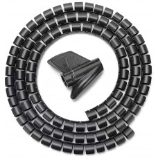 ORGANIZADOR DE CABLE EN ESPIRAL 25MM NEGRO 1.0M AISENS