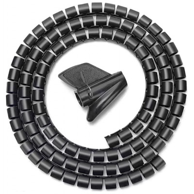 ORGANIZADOR DE CABLE EN ESPIRAL 25MM NEGRO 1.0M AISENS
