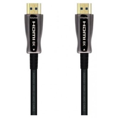 AISENS - CABLE HDMI V2.1 AOC ULTRA ALTA VELOCIDAD / HEC 8K@60HZ 4K@120HZ 4:4:4 48GBPS, A/M-A/M, NEGR