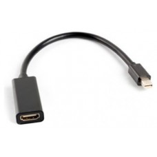 ADATADOR LANBERG MINIDISPLAYPORT MACHO/HDMI HEMBRA 20CM NEGRO