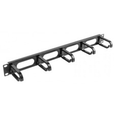 ORGANIZADOR DE CABLES LANBERG 5 ANILLAS 19" 1U TIPO B NEGRO