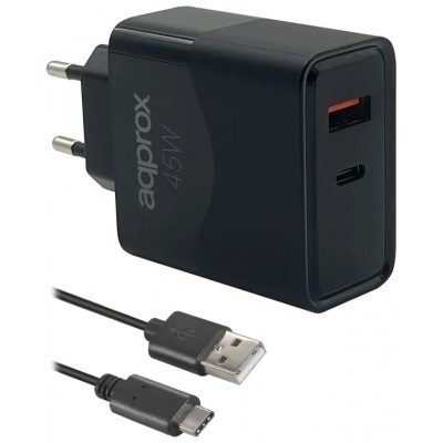 CARGADOR DE PARED APPROX APPUSBWALL45W 1xUSB-C PD