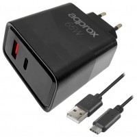 CARGADOR DE PARED APPROX APPUSBWALL65W 1xUSB-C PD CARGADOR DE PARED APPROX APPUSBWALL65W 1xUSB-C PD