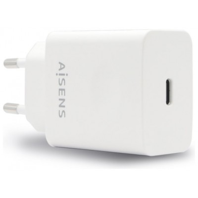 AISENS - CARGADOR USB-C PD3.0 1 PUERTO 1xUSB-C 20W, BLANCO