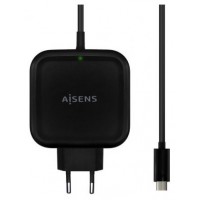 AISENS - CARGADOR 65W PD3.0 QC3.0 1XUSB-C 1.2M, NEGRO