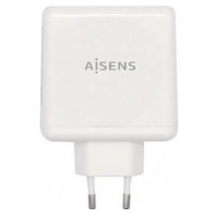 AISENS - CARGADOR 48W 1xUSB-C PD3.0 30W 1xUSB-A QC3.0 18W BLANCO