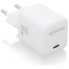 AISENS - CARGADOR GaN 35W, 1xUSB-C PD3.0 QC4.0, BLANCO