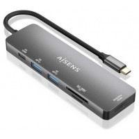 DOCK AISENS USB-C A HDMI- 2USBA-USBC PD-SD-MICROSD