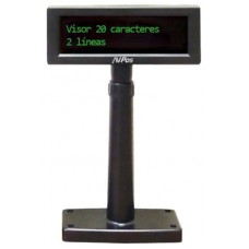 VISOR  AVPOS VFD220 USB BLACK 2X20 LINEAS 3YR GARANTIA