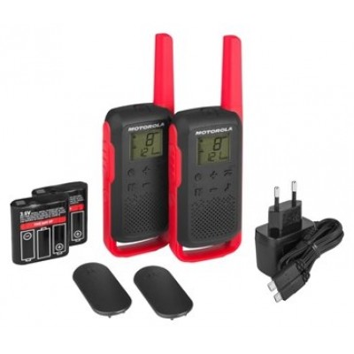 MOTOROLA T62 Walkie Talkie 8Km 16CH Rojo Duo