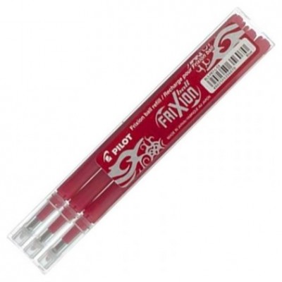 PACK 3 RECAMBIOS FRIXION ROJO PILOT BLS-FR7-R-S3 (Espera 4 dias)