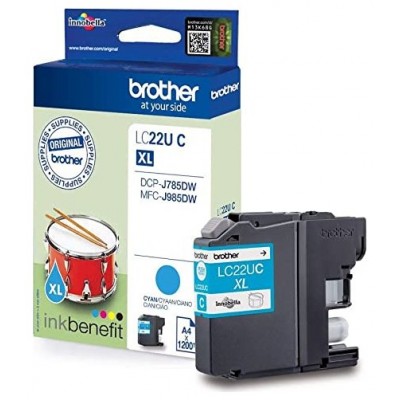 TINTA BROTHER LC22UC CYAN 1200PAG (Espera 4 dias)