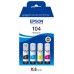 Epson Botellas Multipack Ecotank 104 4 Colores