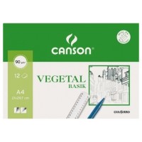 PAQUETE 12 HOJAS PAPEL VEGETAL A4 90G GUARRO CANSON C200407621 (Espera 4 dias)