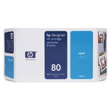 HP Designjet 1050C/1055C/C Plus. Cartucho Cian Nº80, 350ml.