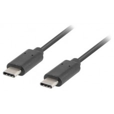 CABLE 2.0 LANBERG USB C MACHO/USB C MACHO 0.5M NEGRO