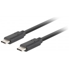 CABLE USB-C LANBERG 3.1 GEN 2 MACHO/MACHO 10GB/S PD100W 1M NEGRO