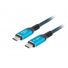 CABLE USB-C 4.0 LANBERG MACHO/MACHO 1.5M 240W 8K 60HZ NEGRO/AZUL