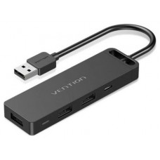 HUB 6 PUERTOS 2.0 USB 3xUSB 1xMICROUSB PD 1xLECTOR TARJETAS NEGRO VENTION (Espera 4 dias)