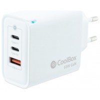 CARGADOR DE PARED GAN 65W USB-C/USB-C/USB-A (Espera 4 dias)