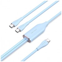 CABLE USB-C/M A 2xUSB-C/M 1.5 M AZUL VENTION (Espera 4 dias) CABLE USB-C/M A 2xUSB-C/M 1.5 M AZUL VENTION (Espera 4 dias)