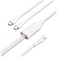 CABLE USB-C/M A 2xUSB-C/M 1.5 M BLANCO VENTION (Espera 4 dias)