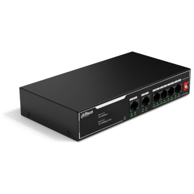 SWITCH IT DAHUA DH-SF1006LP 6-PORT UNMANAGED DESKTOP SWITCH WITH 4-PORT POE