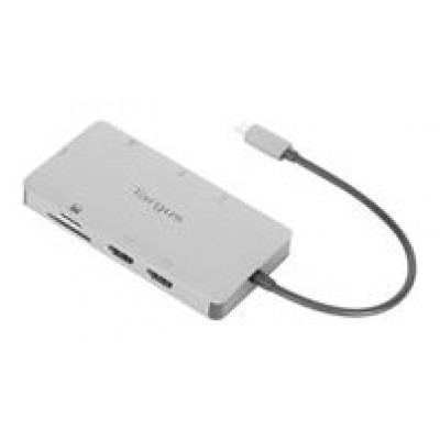 DOCKING STATION TARGUS TIPO C A 2x HDMI 2.0 2x USB-A PLATA