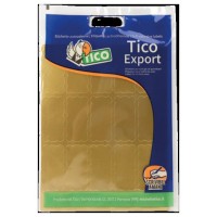 PAQUETE 10 HOJAS ETIQUETAS SATINADAS ORO 45X21 MM TICO E-GL-4521 (Espera 4 dias)