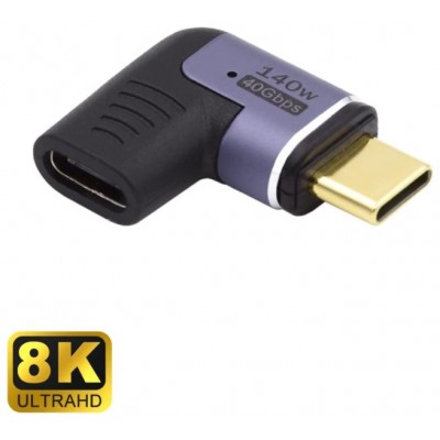ADAPTADOR USB-C EWENT MACHO-HEMBRA MAGNETICO PD140W PURPURA