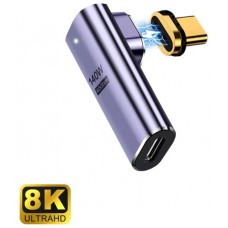 ADAPTADOR USB-C EWENT MACHO-HEMBRA MAGNETICO PD100W PURPURA