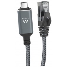 EWENT Cable USB-C 3.1 A RJ45 CAT6 FTP, 1Gbps, 5m