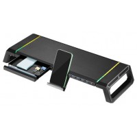 ELEVADOR MONITOR EWENT PLEGABLE RGB CON HUB USB CAJON (Espera 4 dias)