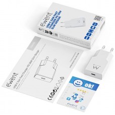 EWENT EW1310 Cargador rápido USB-C 20W Tec.Ganfast EWENT EW1310 Cargador rápido USB-C 20W Tec.Ganfast