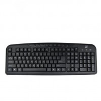 TECLADO MULTIMEDIA EWENT NEGRO CON DISEÑO PT (USB).