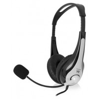 Ewent EW3562 auricular y casco Auriculares Diadema Negro, Plata (Espera 4 dias)