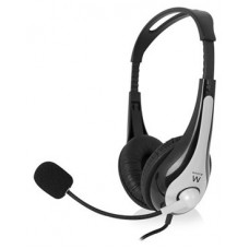 Ewent EW3562 auricular y casco Auriculares Diadema Negro, Plata (Espera 4 dias)