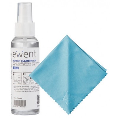 KIT DE LIMPIEZA DE PANTALLAS EWENT EW5668 100ML C/PANO (Espera 4 dias) KIT DE LIMPIEZA DE PANTALLAS EWENT EW5668 100ML C/PANO (Espera 4 dias)