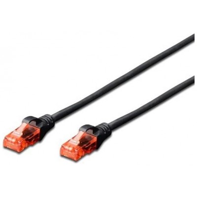 CABLE DE RED CAT 6 U/UTP DE 1,0 METRO EN COLOR NEGRO