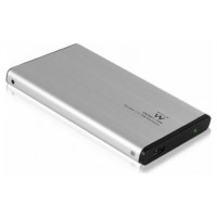 Ewent EW7041 caja para disco duro externo Aluminio, Negro 2.5" USB con suministro de corriente (Espera 4 dias)