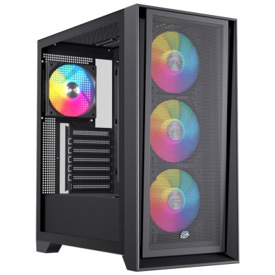 CAJA ATX SEMITORRE EINAREX P600 RGB 4 FANS NEGRA