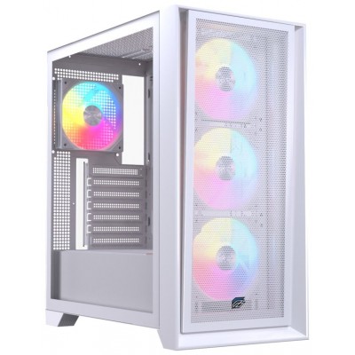CAJA ATX SEMITORRE EINAREX P600 RGB 4 FANS BLANCA