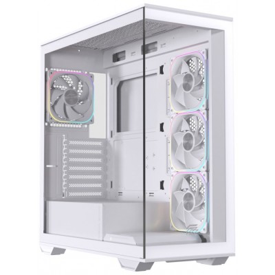 CAJA ATX SEMITORRE EINAREX S700 RGB 4 FANS BLANCA