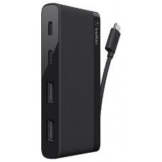 MINIHUB USB-C BELKIN F4U090BTBLK 4 PUERTOS,  2 USB-C,