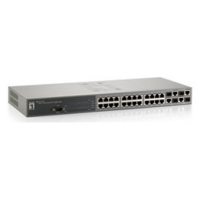 SWITCH LEVEL ONE GESTIONABLE L2 24P 10/100 + 4P