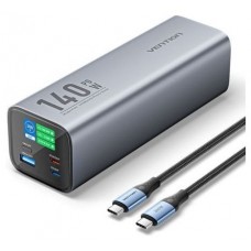 POWER BANK 27000mAh 140W + CABLE USB-C/LIGHTNING GRIS VENTION (Espera 4 dias)